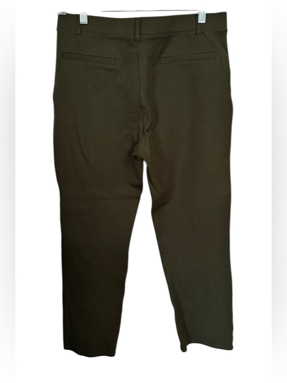 Quince Ultra-Stretch Ponte Straight Leg Pants Olive Green Large